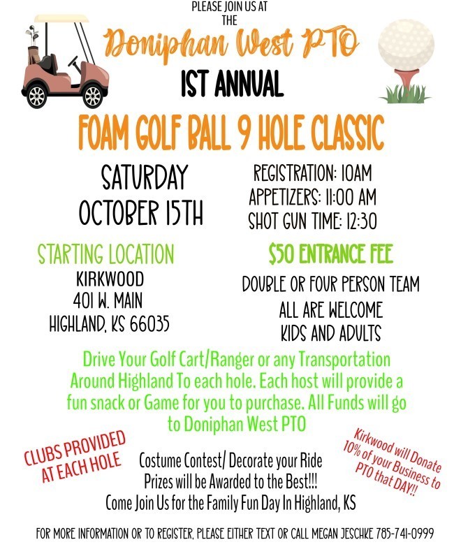 Come Join Our First Annual Pto 9 Hole Family Golf Classic 